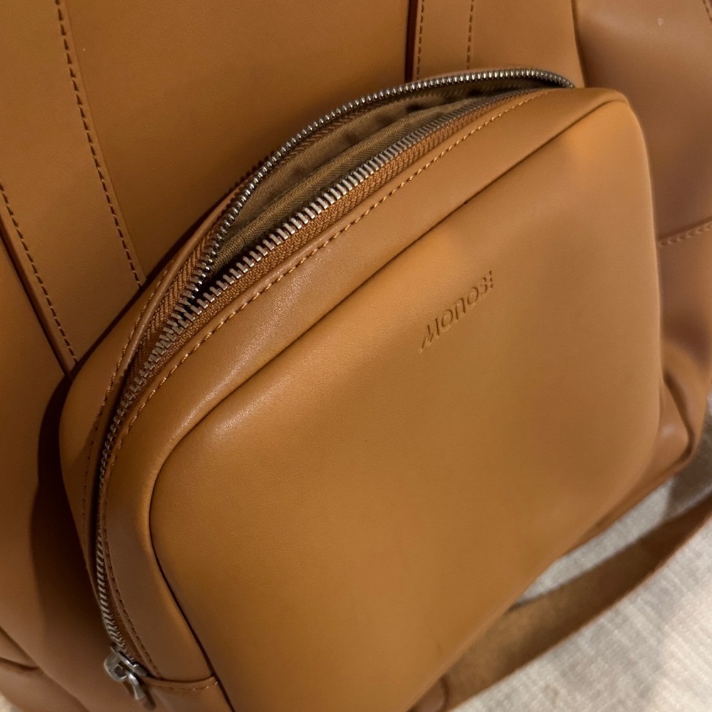 Monos Metro Brown Leather Backpack - Picture 7 of 9